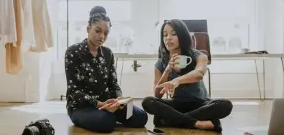 Young female designers in a boutique