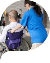 Female nurse taking care of a senior